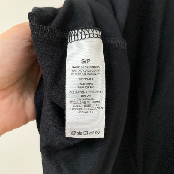 3/$30 Garage black mini tank skater dress with sheer waist - Picture 4 of 5